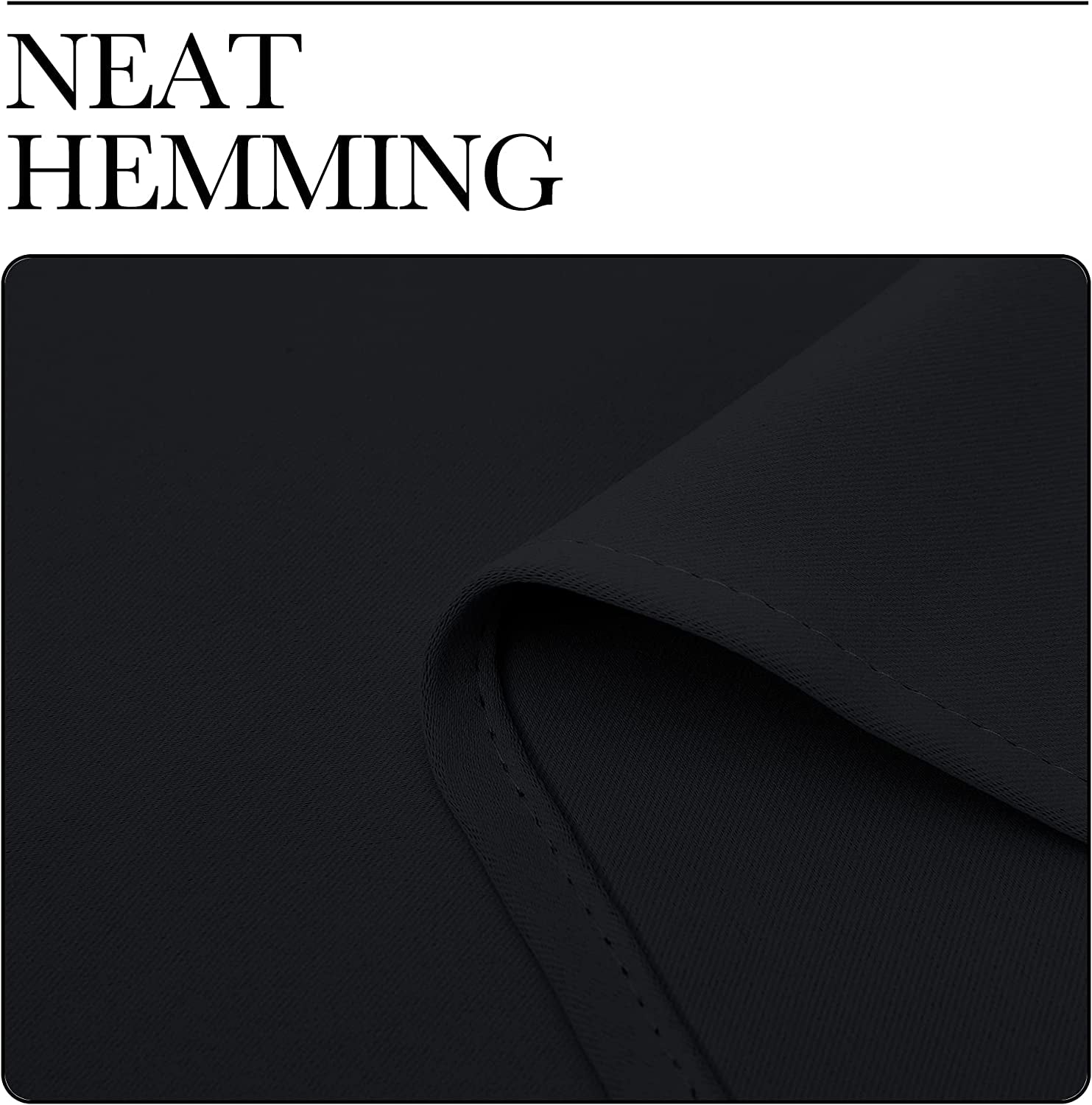Halloween Pitch Black Solid Thermal Insulated Grommet Blackout Curtains/Drapes for Bedroom Window (2 Panels, 42 Inches Wide by 63 Inches Long, Black)