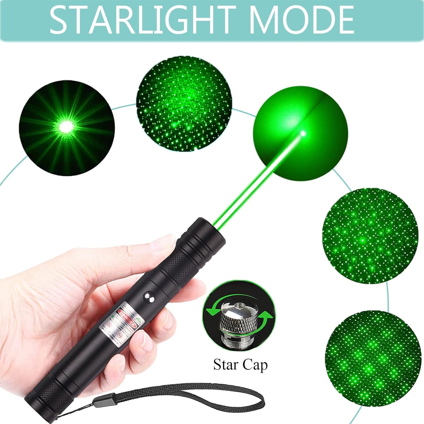 Long Range Laser Pointer, USB Rechargeable Laser Pointer, Suitable for TV, LED, LCD Screen Demonstration and so On.