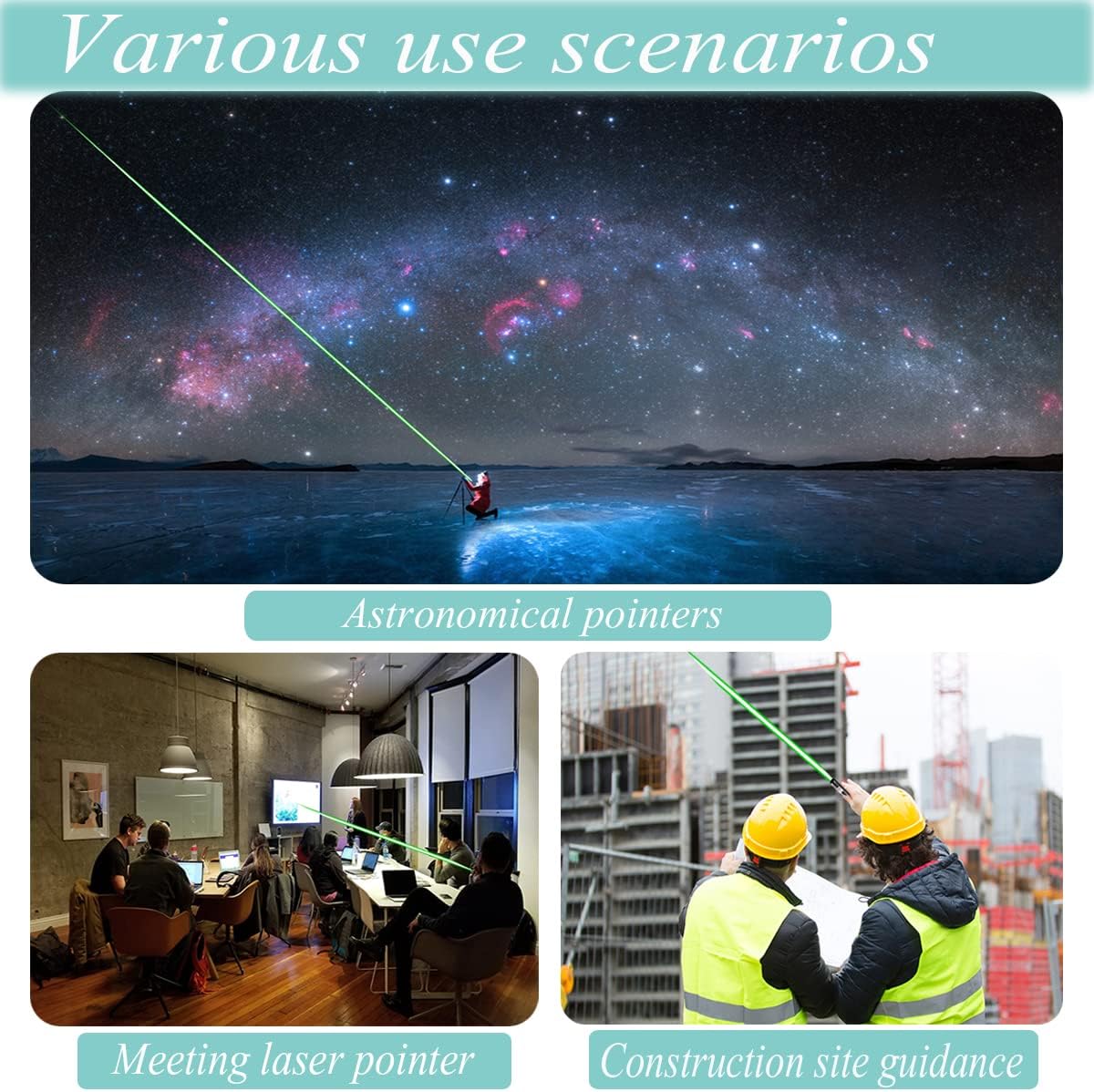 Long Range Laser Pointer, USB Rechargeable Laser Pointer, Suitable for TV, LED, LCD Screen Demonstration and so On.