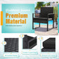 Black 3-Piece Wicker Patio Set with Coffee Table