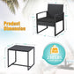 Black 3-Piece Wicker Patio Set with Coffee Table