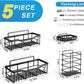 Adhesive Shower Caddy, 5 Pack Rustproof Stainless Steel Bath Organizers with Large Capacity, No Drilling Shelves for Bathroom Storage & Home Decor