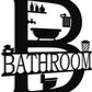 Metal Bathroom Wall Decor, Farmhouse Metal Bathroom Wall Art, Funny Bathroom Sign for Modern Home Hanging Decorations. (Black - 12 X 14 Inch)