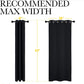 Halloween Pitch Black Solid Thermal Insulated Grommet Blackout Curtains/Drapes for Bedroom Window (2 Panels, 42 Inches Wide by 63 Inches Long, Black)