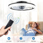 Ceiling Fans with Lights and Remote, 20" Modern Low Profile Ceiling Fan with Light, Stepless Color Temperature Change and 6 Speeds for Bedroom, Kids Room and Living Room (Black)